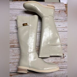 Elegant Cream Knee-High Women's Boots